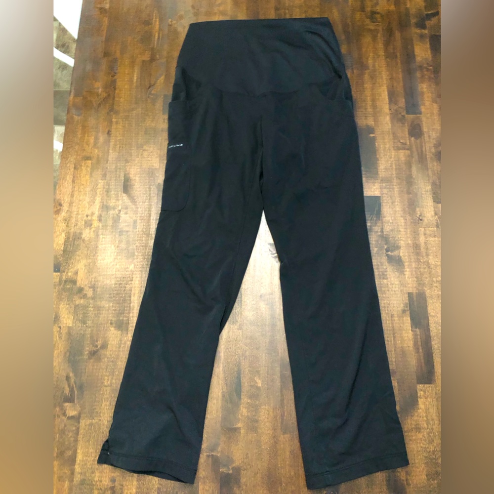 Healing Hands HH Works Rose Maternity Cargo Scrub Pants Black XS